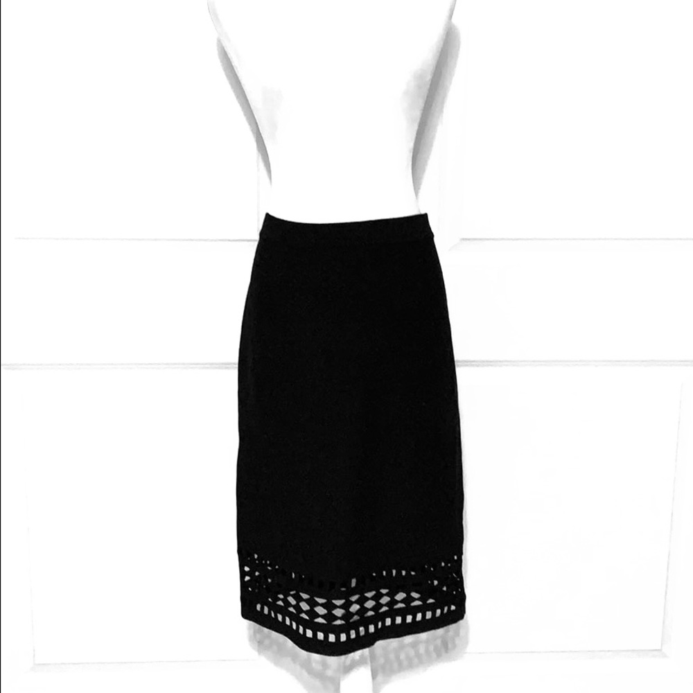 Rachel Roy Black Knit Pencil Skirt
